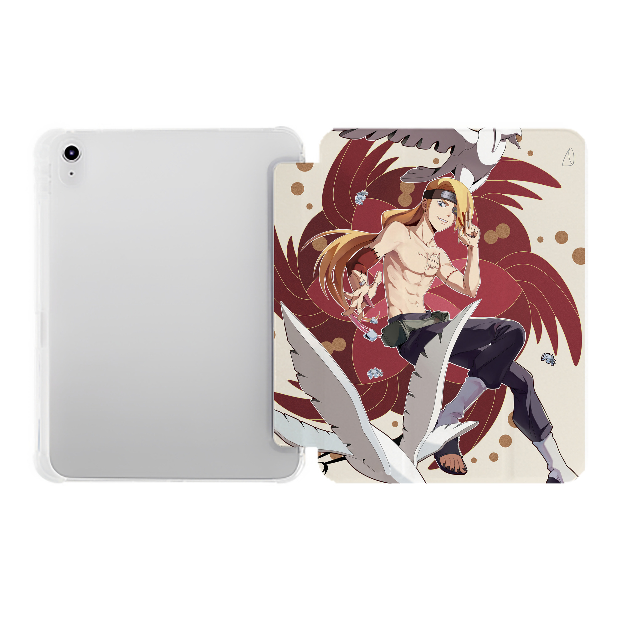 （画像用） NARUTO -ナルト- NARUTO -ナルト- 疾風伝 IPad ケース ペン収納付き 三つ折りスタンド PUレザー×シリコン 対応機種9.5/10.5/10.9インチ